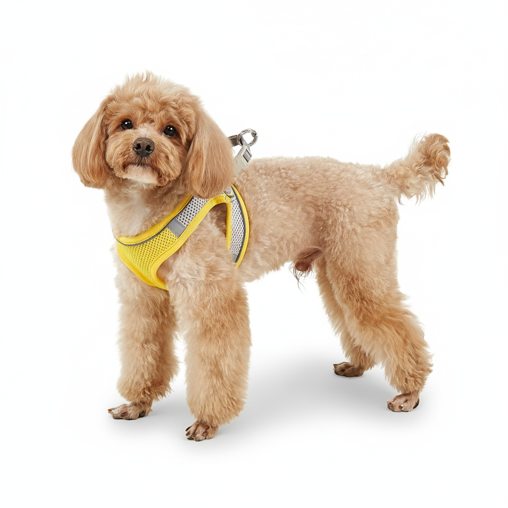 Soft Mesh Pet Harness Vest With Reflective Strip For Small Dogs And Cats