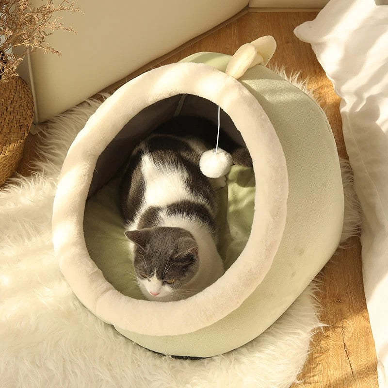 Tent Bed With Cushion Washable Pet Cave-Ziggy Dog Training Collar