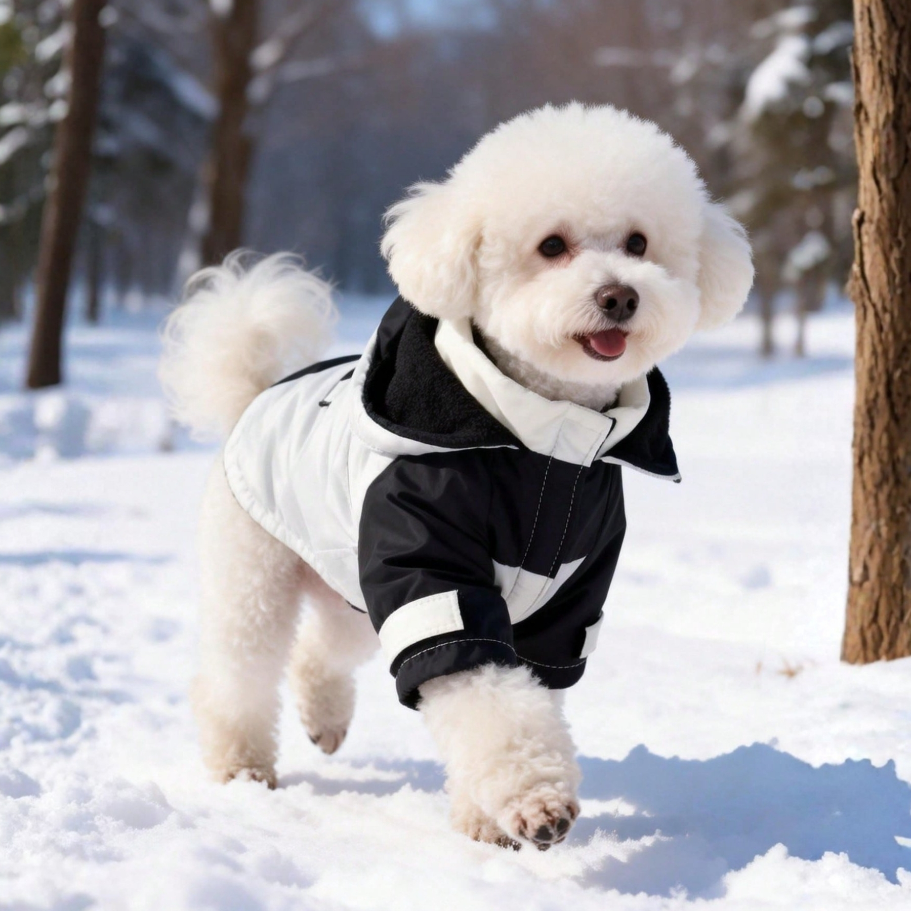 Waterproof Dog Jacket With Hood And Zipper