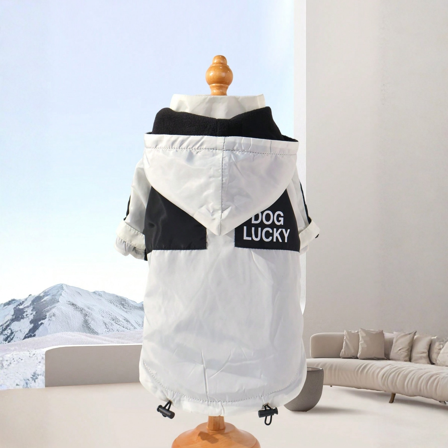 Waterproof Dog Jacket With Hood And Zipper