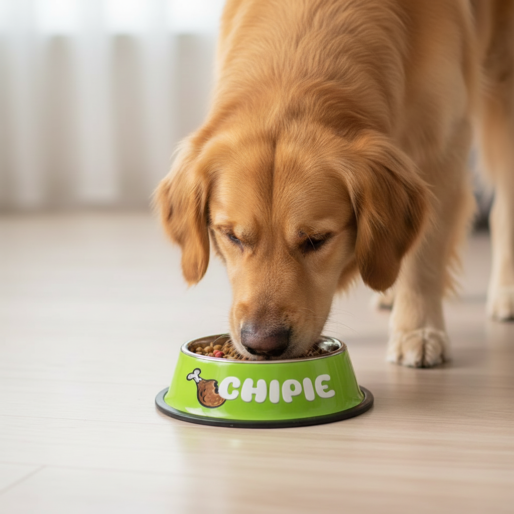 Custom Name Stainless Steel Pet Food Bowl