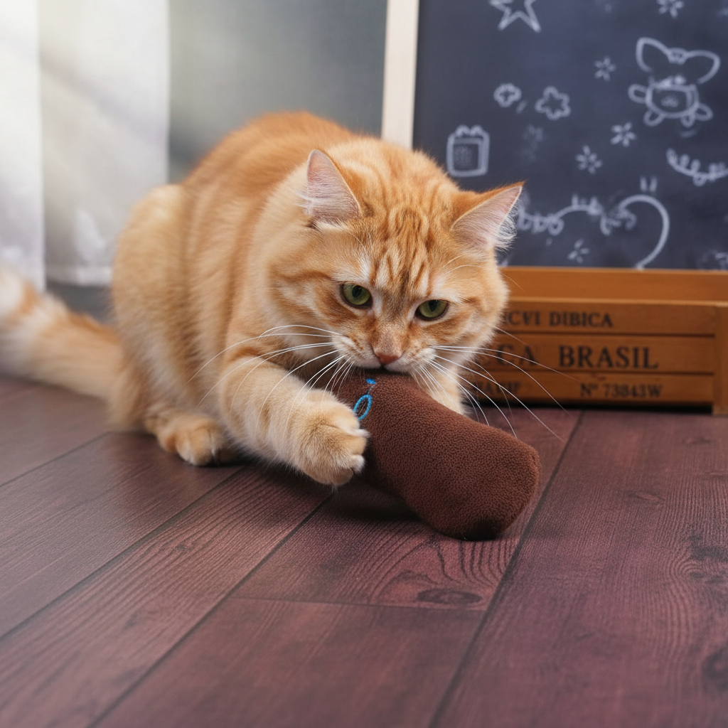 Soft Plush Catnip Pet Toy With Cartoon Design For Cats Chew Play