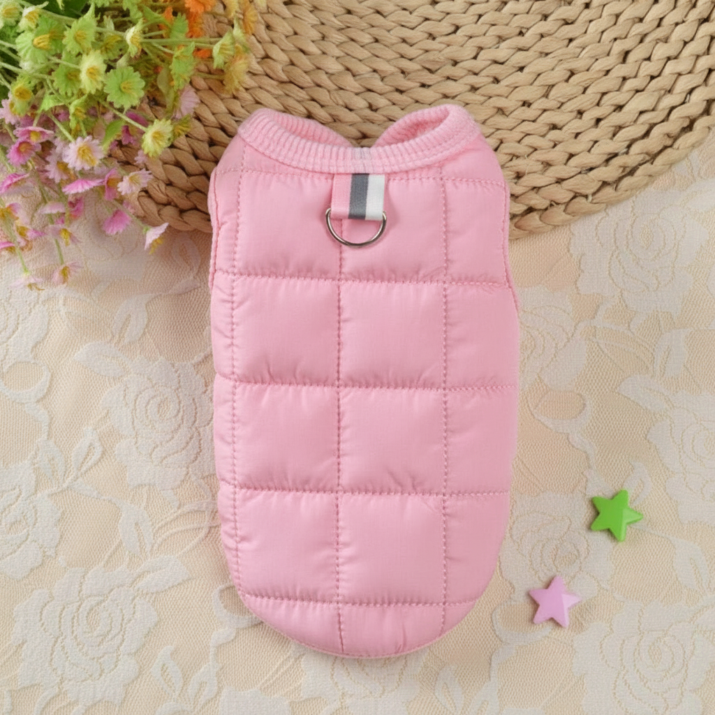 Simple Padded Dog Vest With Harness Ring