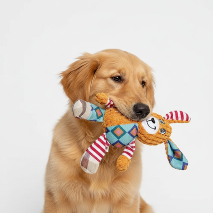 Plush Cartoon Chew Toy For Pets