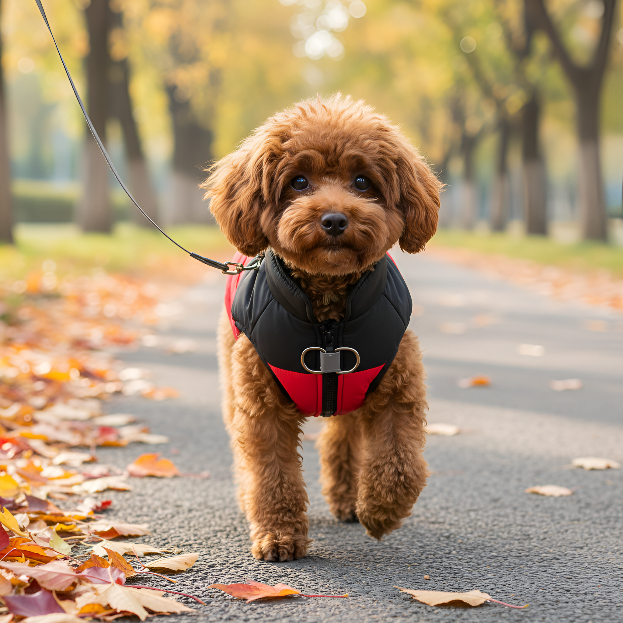 Insulated Dog Vest With Zipper And Leash Ring