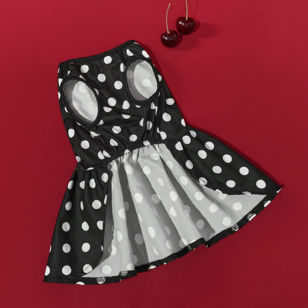 Strawberry Shortcake Cartoon Design Pet Dress With Lace Details 