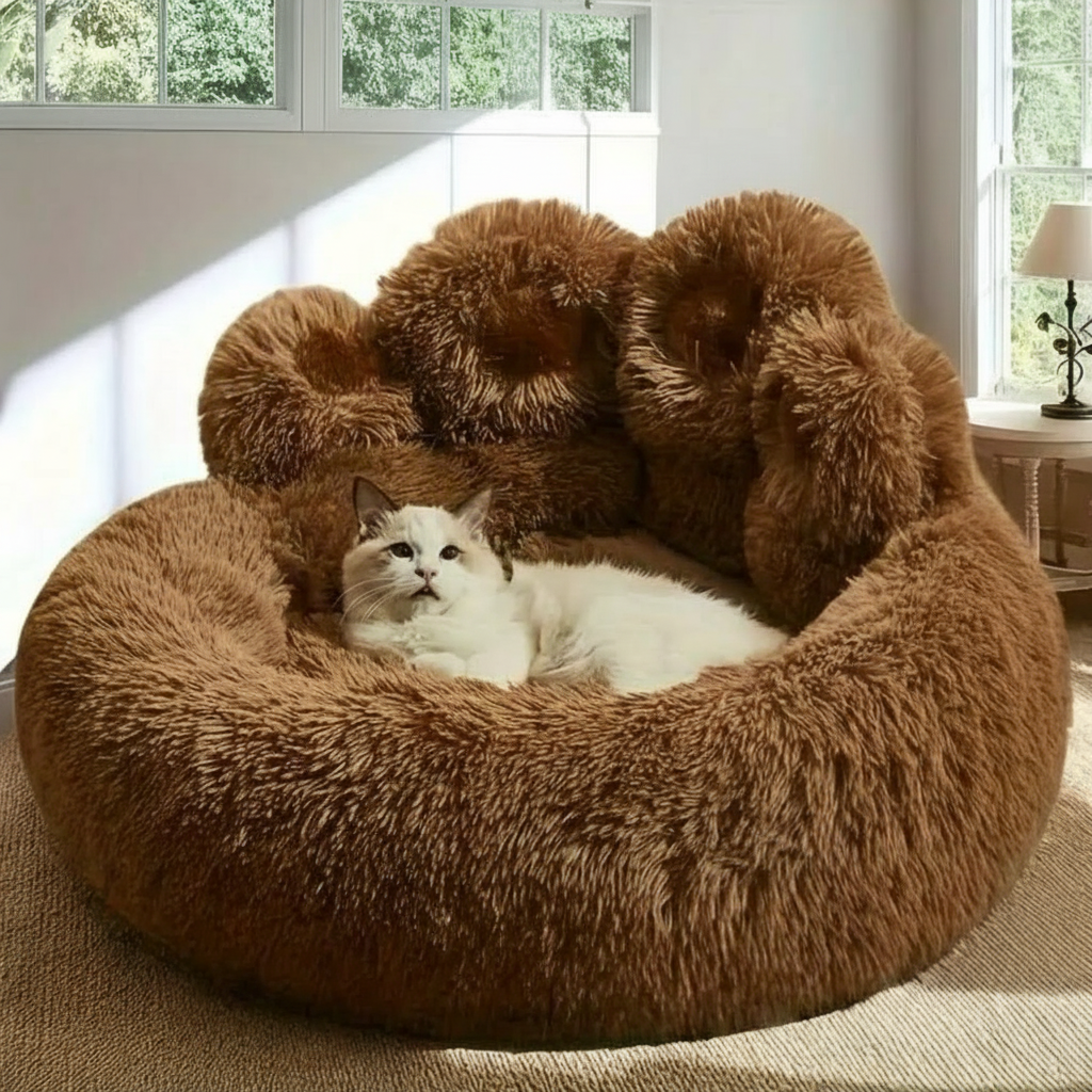 Bear Paw Donut Pet Bed