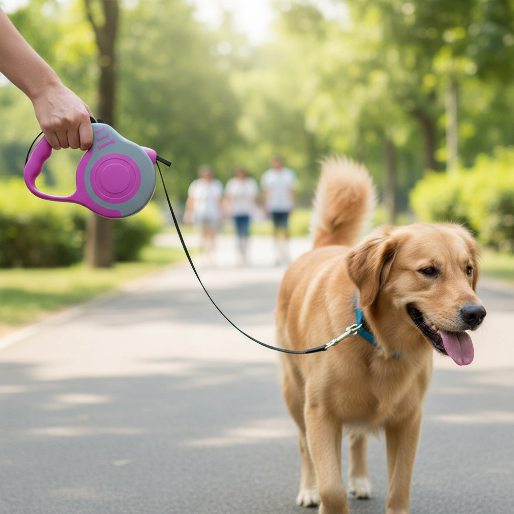 Retractable Dog Leash Easy Control Walking Lead