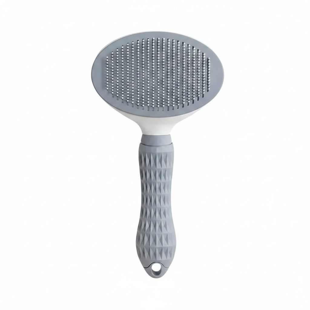 Pet Hair Collector Brush With Automatic Cleaning Grooming Tool