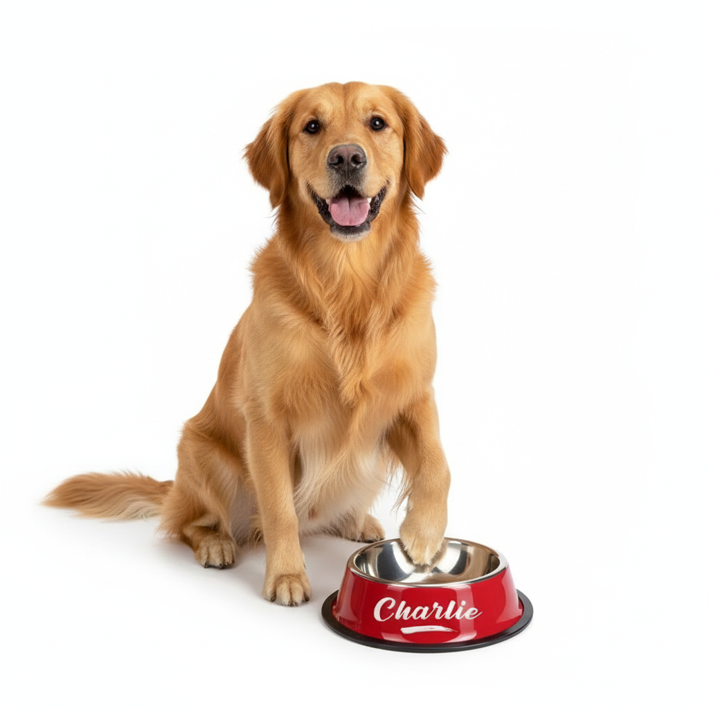 Personalized Stainless Steel Pet Bowl With Custom Name For Cats And Do