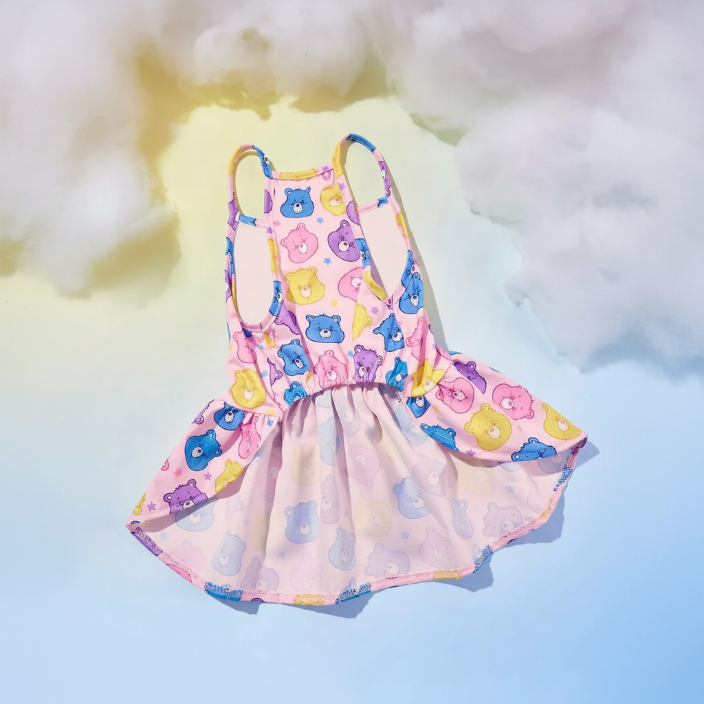 Strawberry Shortcake Cartoon Design Pet Dress With Lace Details 