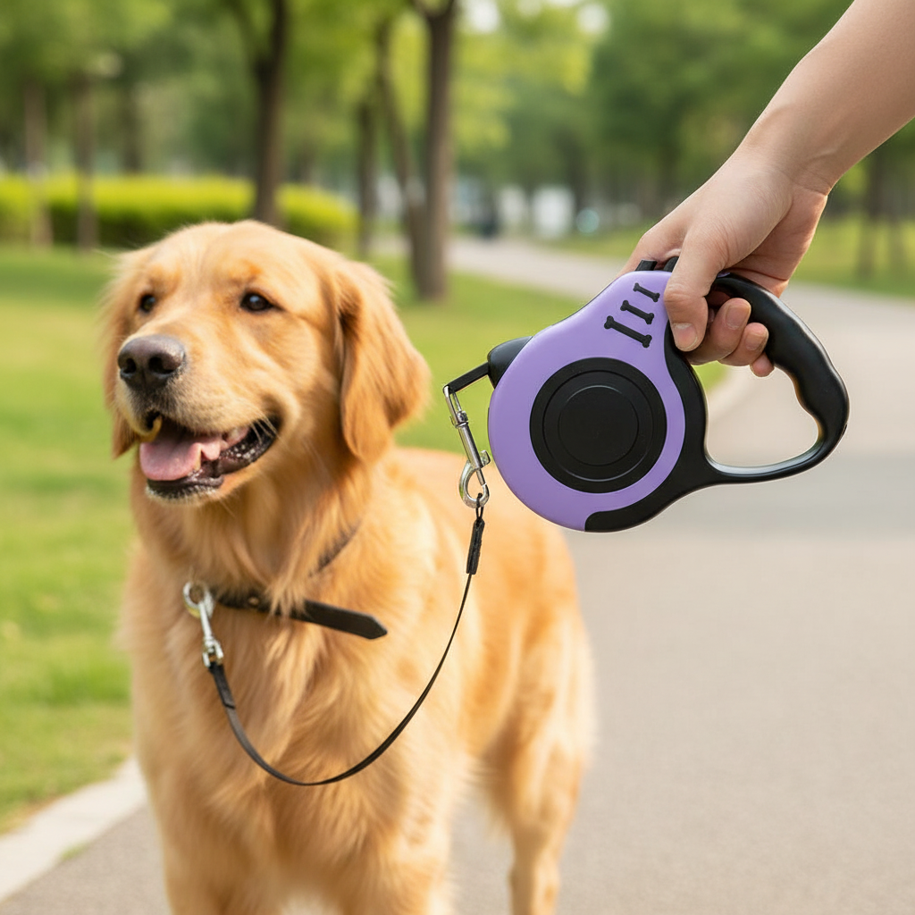 Retractable Dog Leash Easy Control Walking Lead