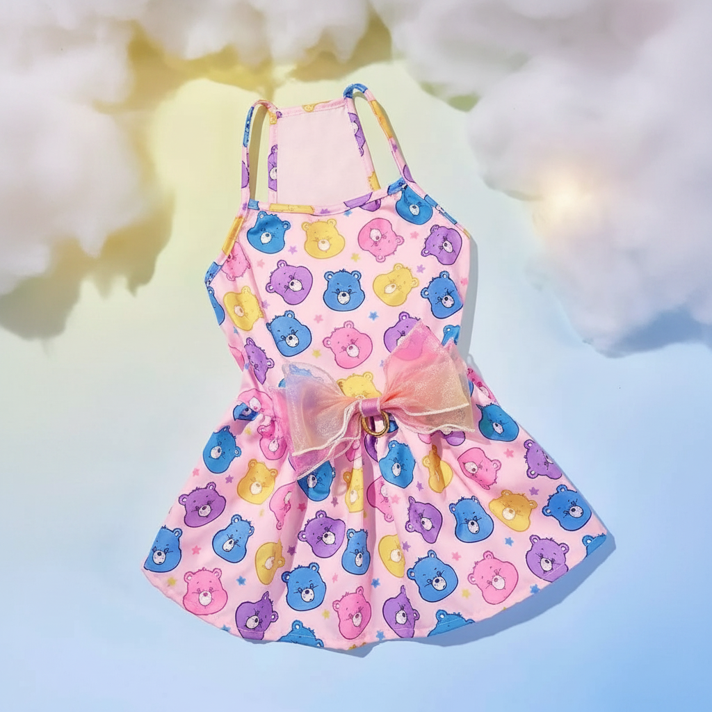 Strawberry Shortcake Cartoon Design Pet Dress With Lace Details 