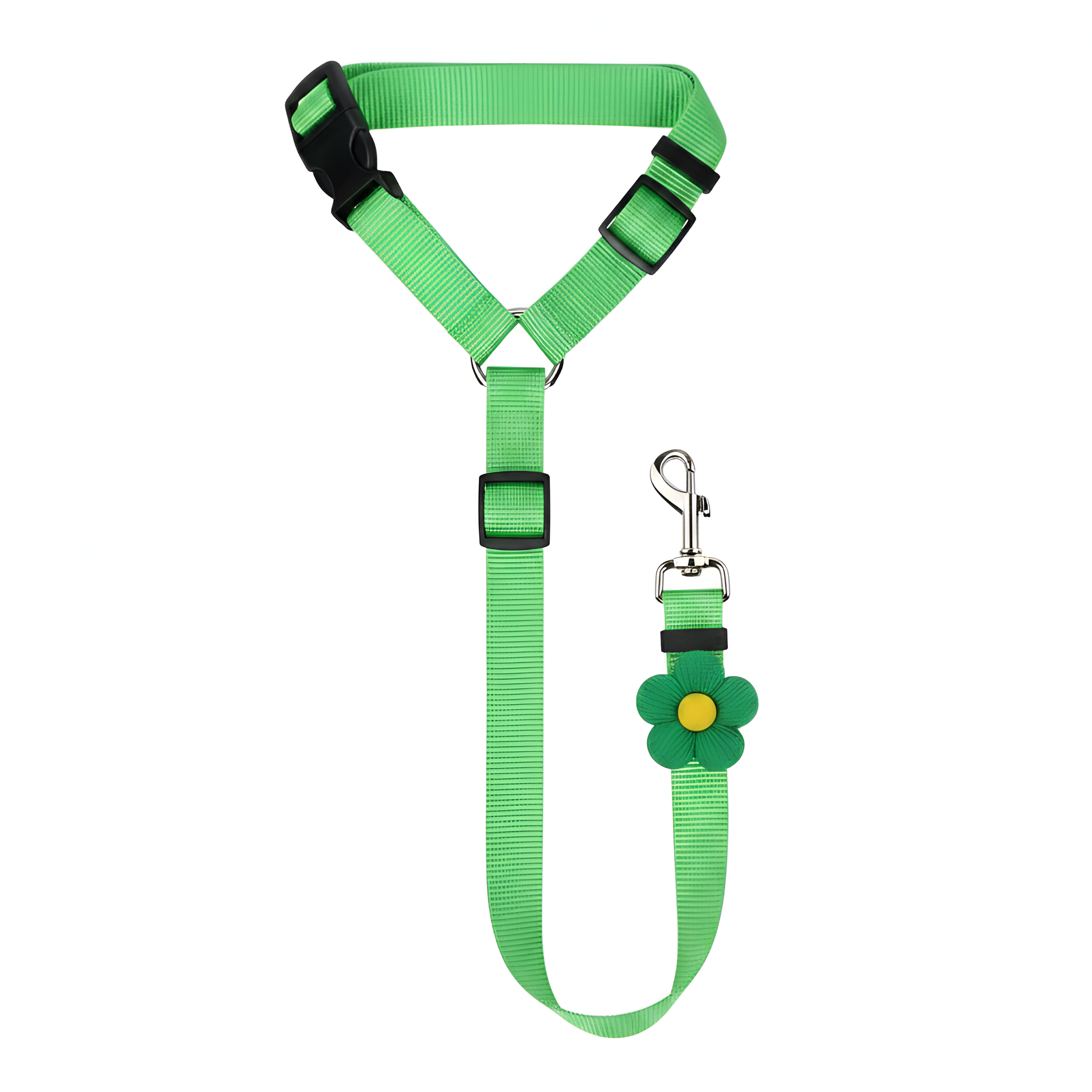 Dog Car Seat Belt With Adjustable Strap And Pet Safety Leash Buckle