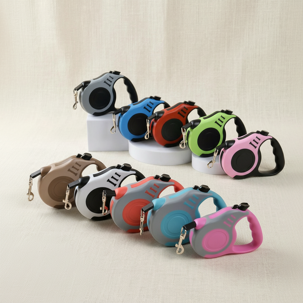Bone Shaped Retractable Dog Leash Easy Control Walking Lead