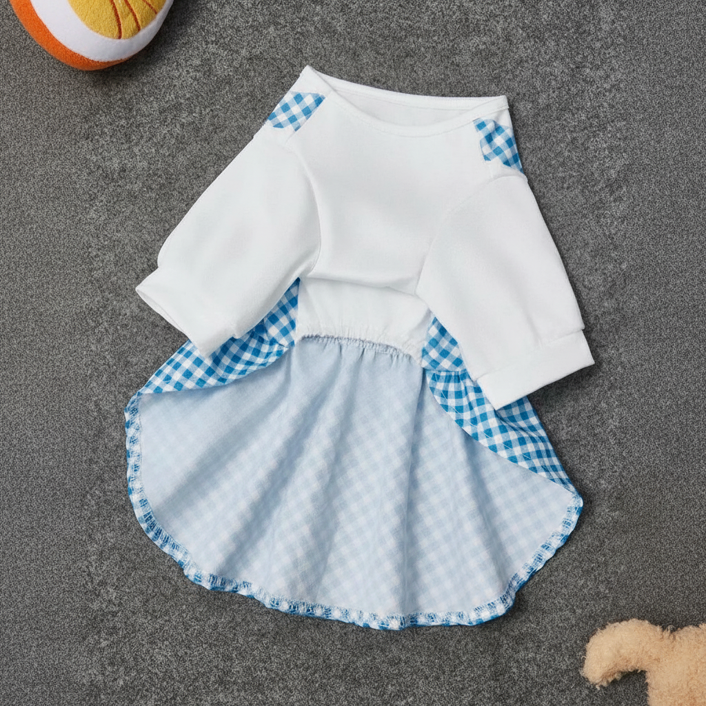 Strawberry Shortcake Cartoon Design Pet Dress With Lace Details 