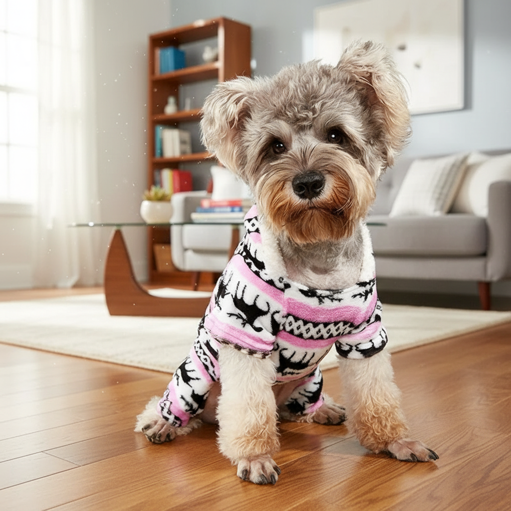 Pet Christmas Reindeer Hooded Pajama Jumpsuit For Dogs