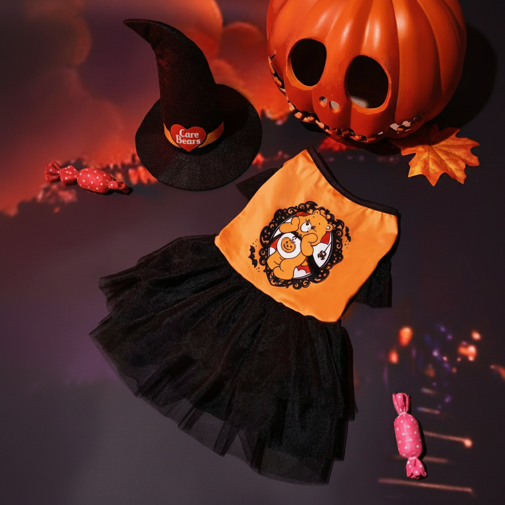 Strawberry Shortcake Cartoon Design Pet Dress With Lace Details 