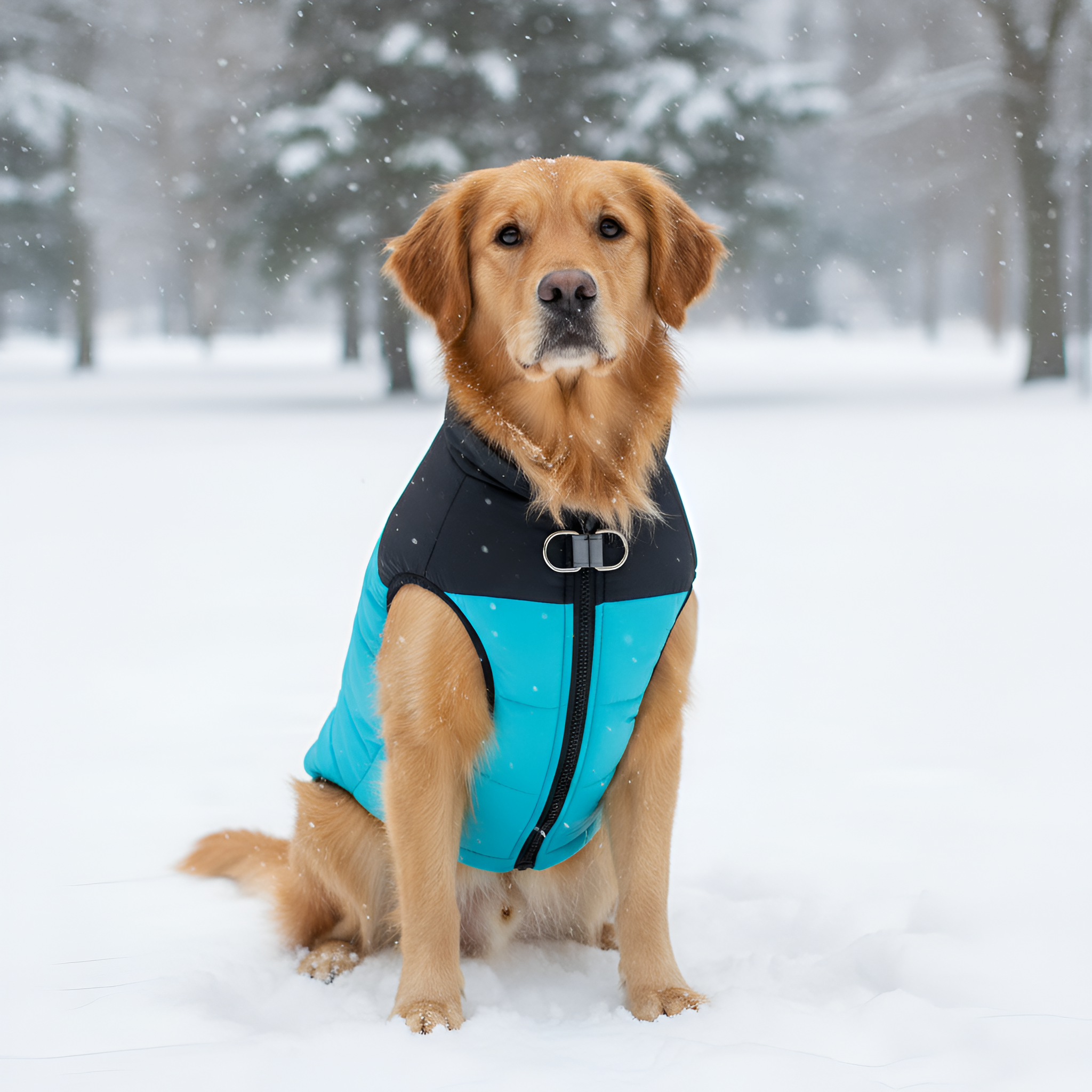 Insulated Dog Vest With Zipper And Leash Ring