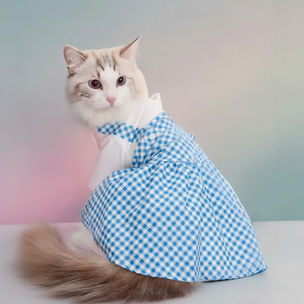 Strawberry Shortcake Cartoon Design Pet Dress With Lace Details 