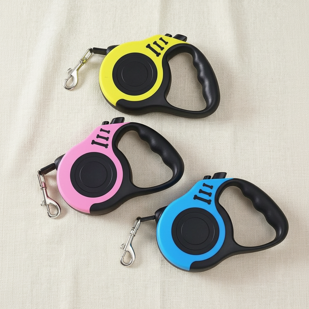 Bone Shaped Retractable Dog Leash Easy Control Walking Lead