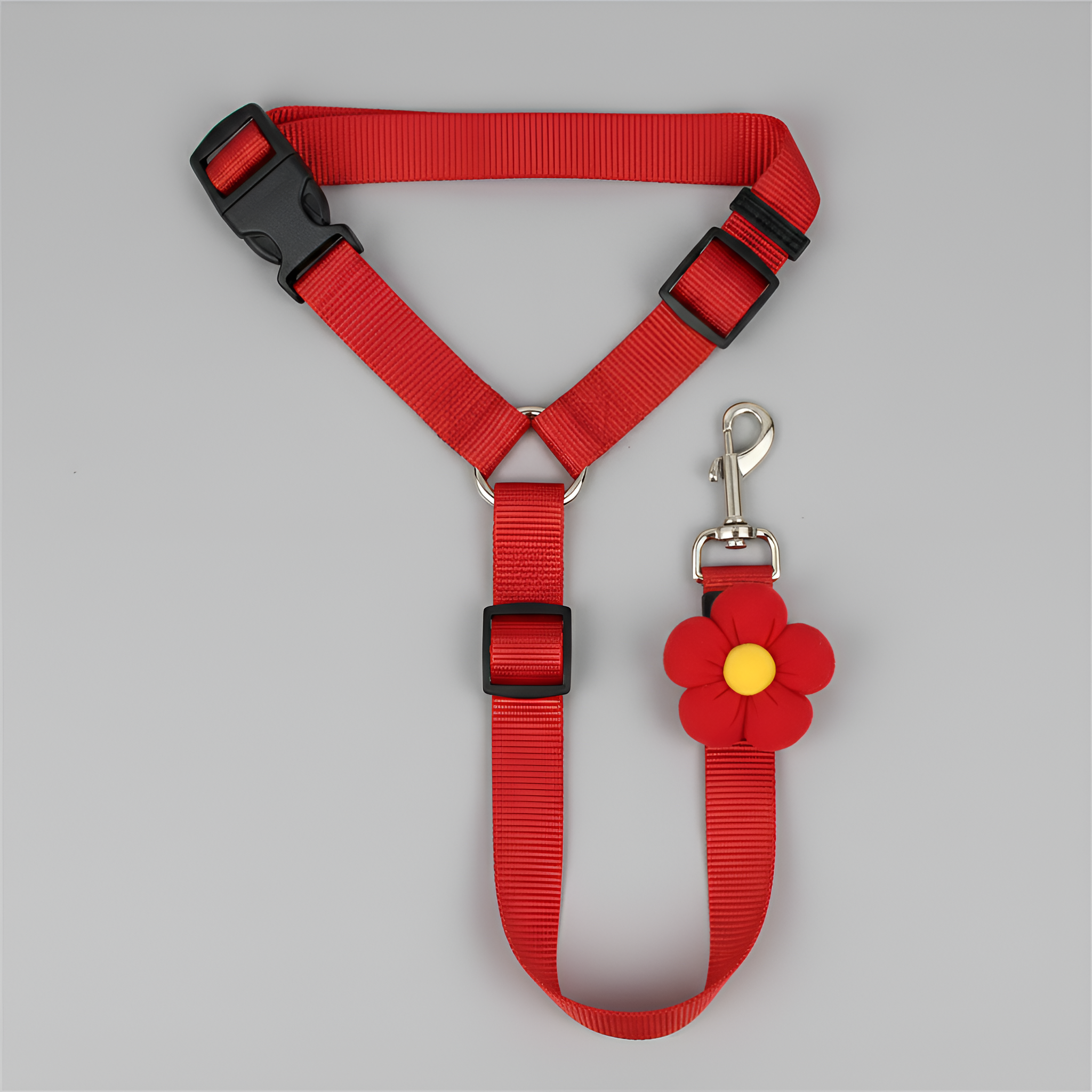 Dog Car Seat Belt With Adjustable Strap And Pet Safety Leash Buckle