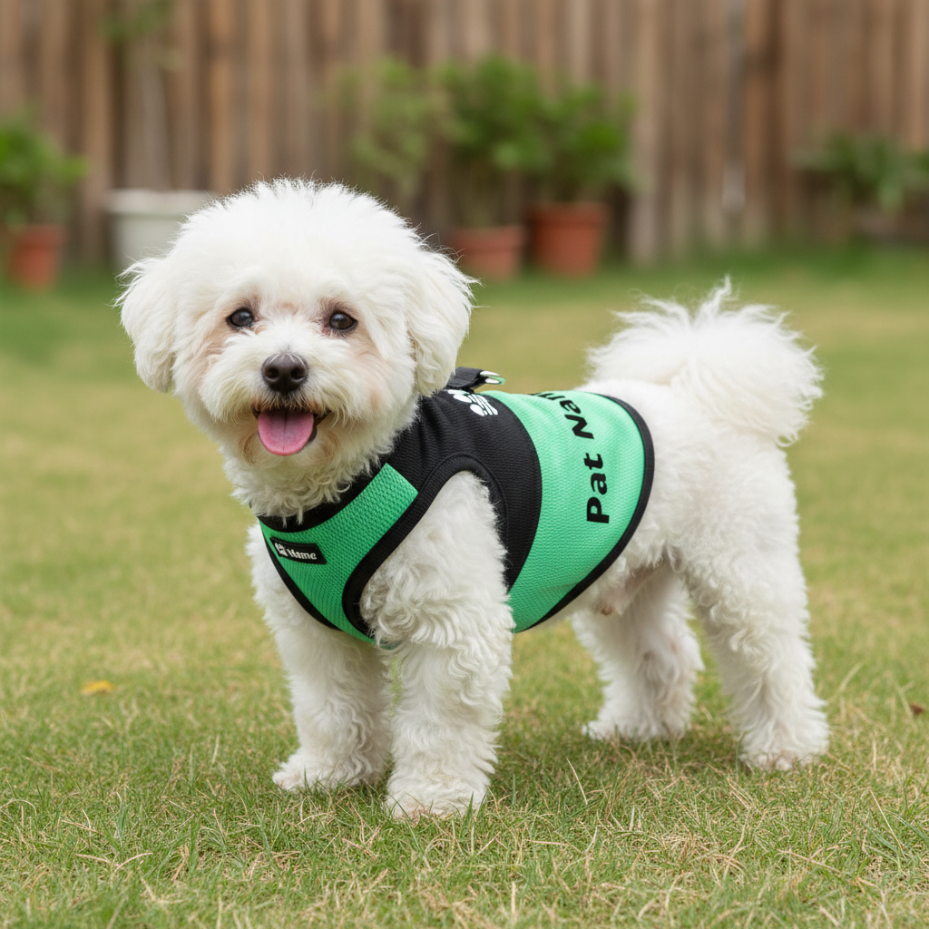 Personalized Pet Mesh Vest With Name Print And Leash Ring