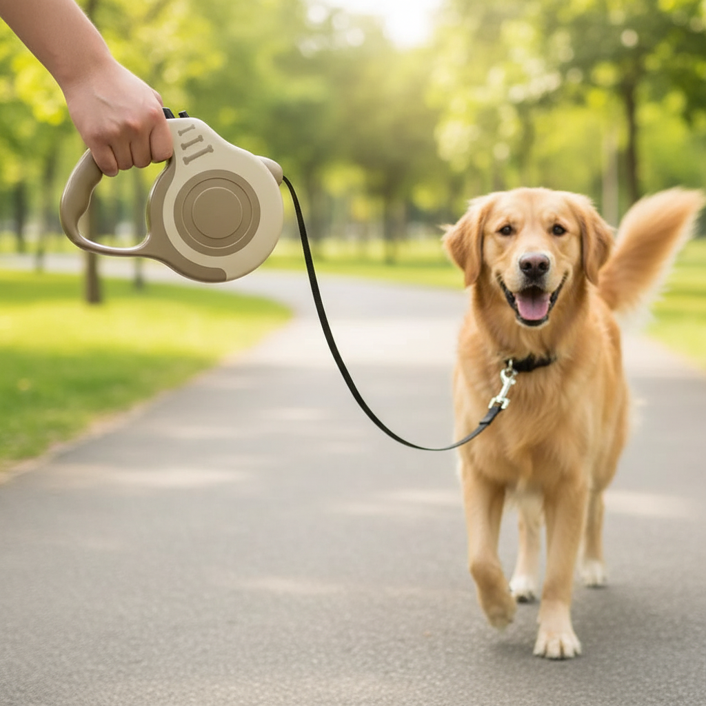 Retractable Dog Leash Easy Control Walking Lead
