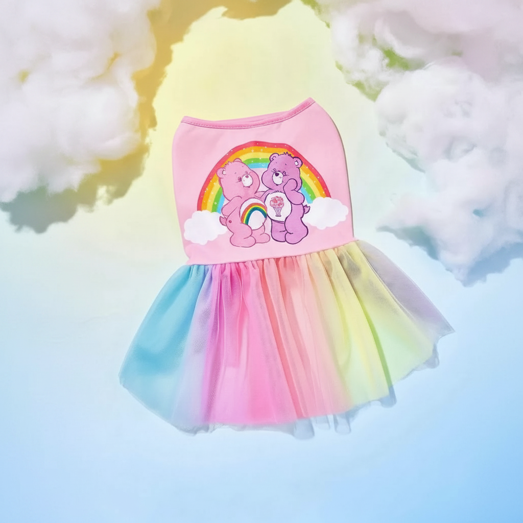 Strawberry Shortcake Cartoon Design Pet Dress With Lace Details 