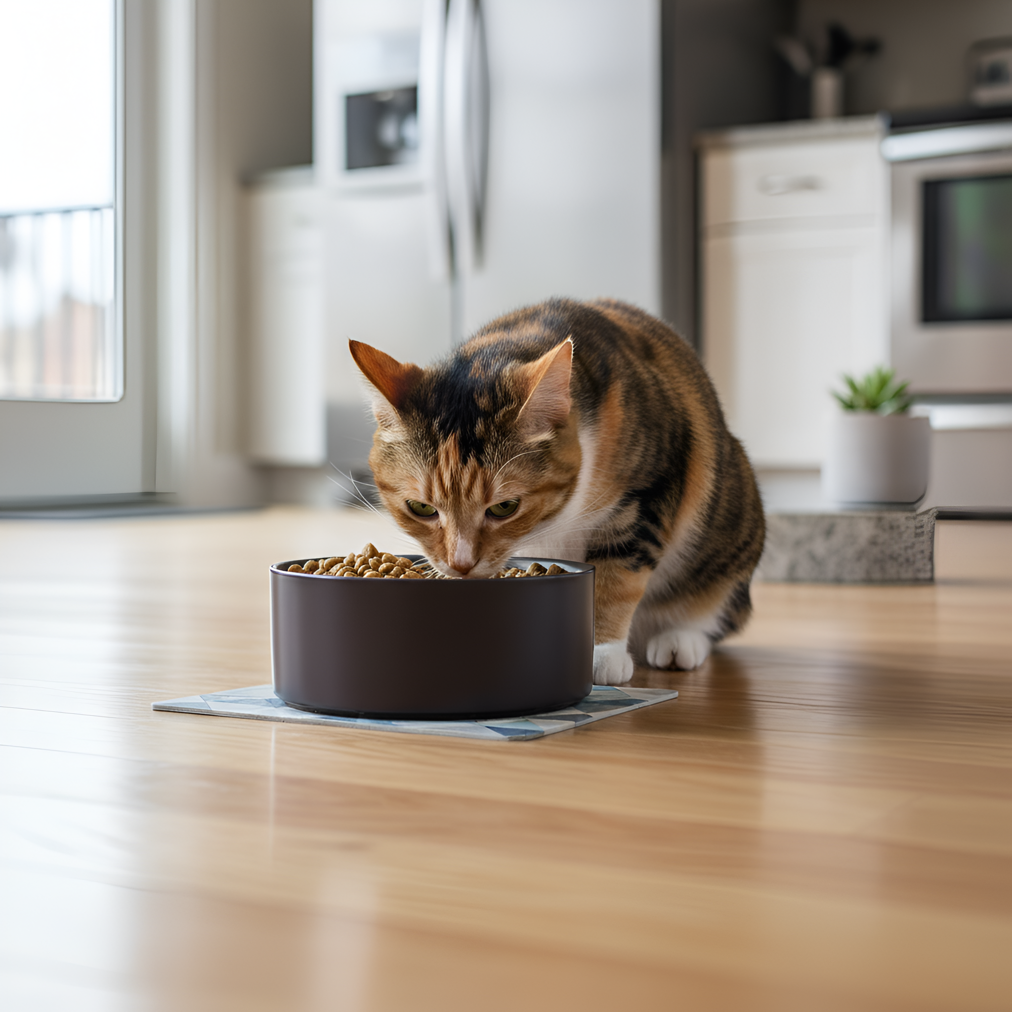 Non Slip Ceramic Pet Bowls Set With Wooden Stand