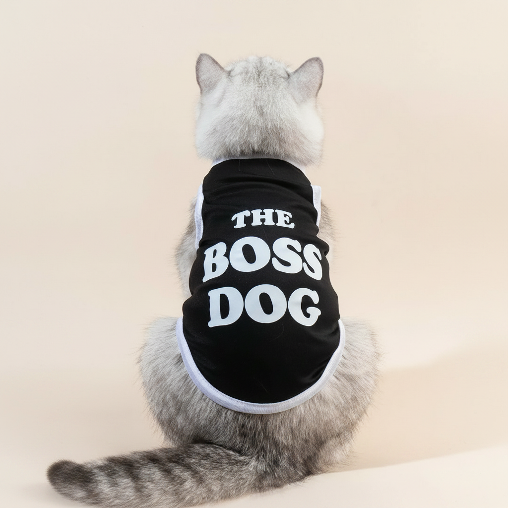 Letter Graphic Pet Tank For Dog And Cat