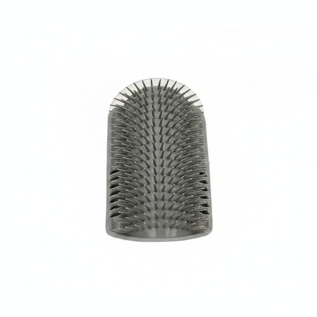 Wall Mounted Cat Grooming Brush With Silicone Claw Grinding Scratching Pad