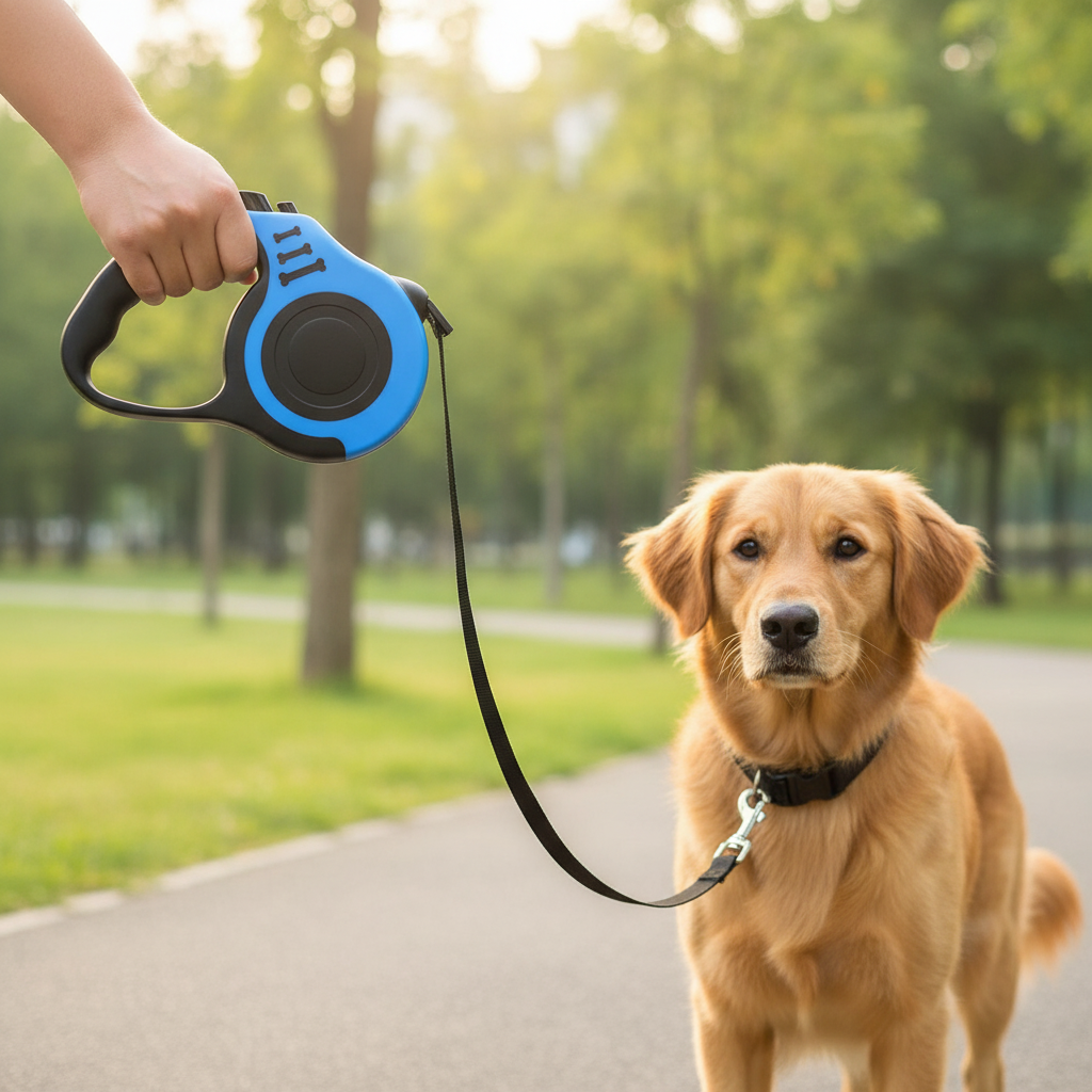 Retractable Dog Leash Easy Control Walking Lead