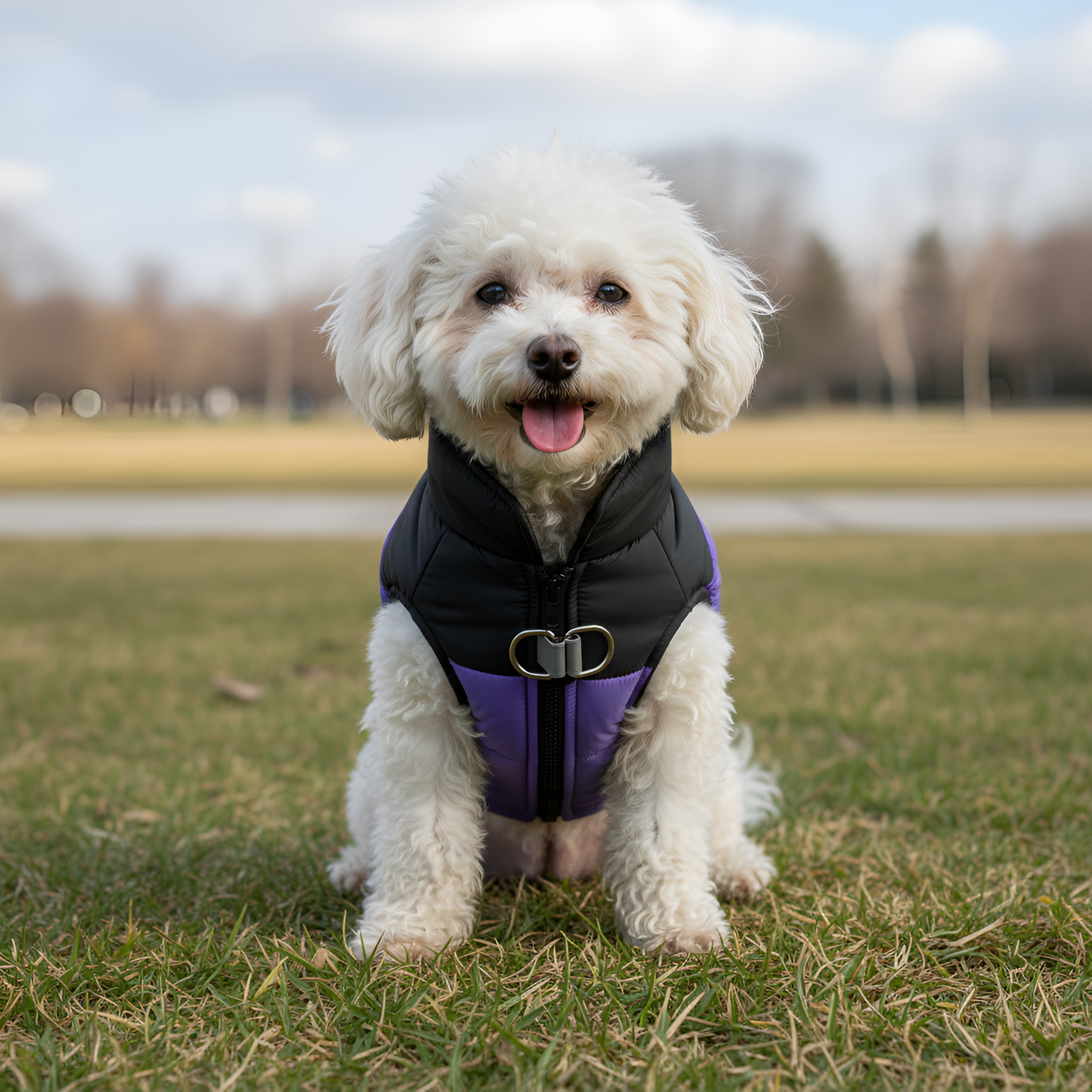 Insulated Dog Vest With Zipper And Leash Ring