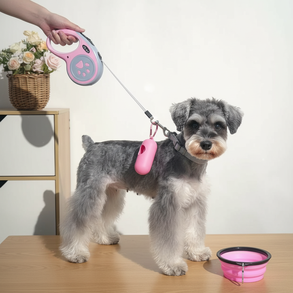 Retractable Dog Walking Leash With Adjustable Lead For Medium Dogs