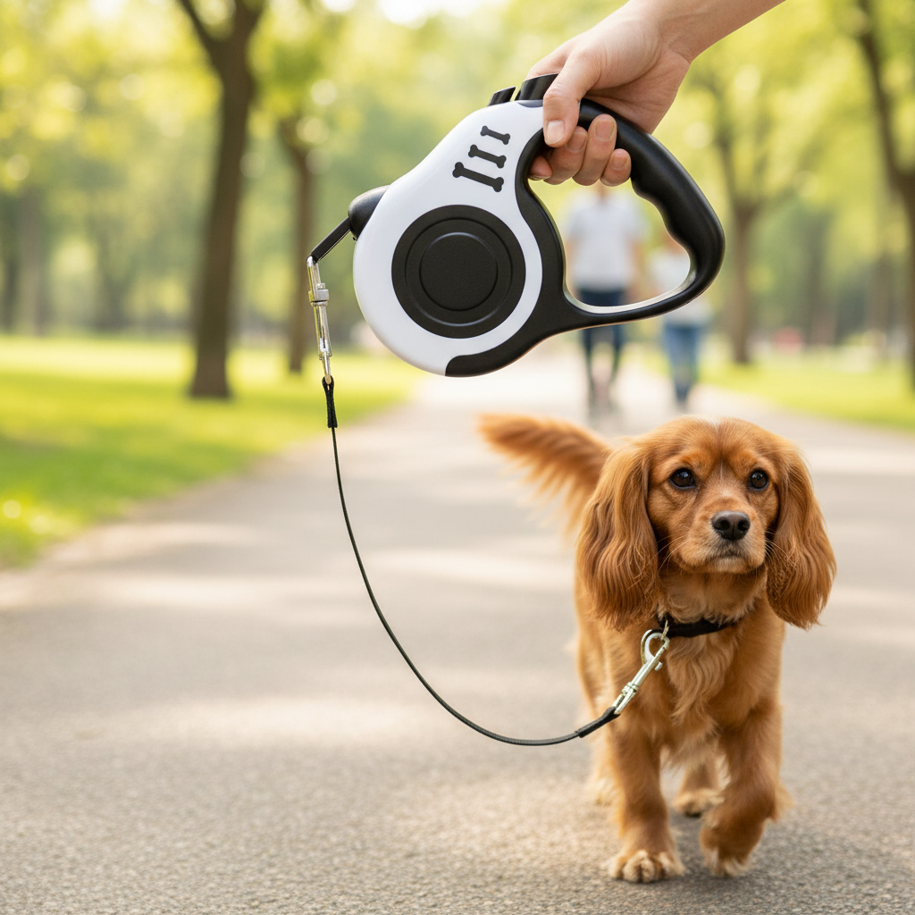 Retractable Dog Leash Easy Control Walking Lead