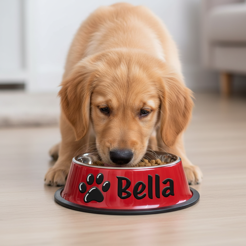 Personalized Stainless Steel Pet Feeding Bowl