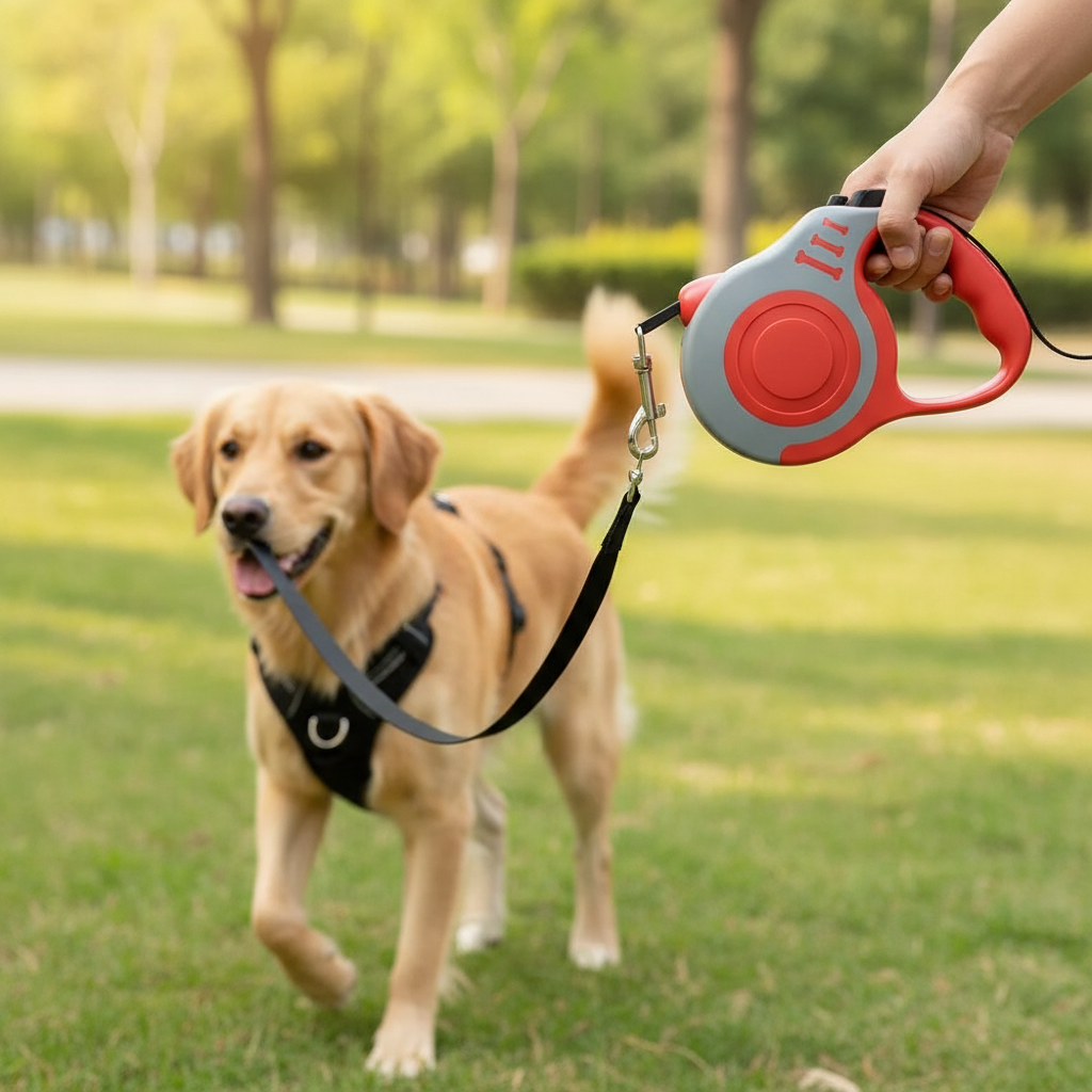 Retractable Dog Leash Easy Control Walking Lead