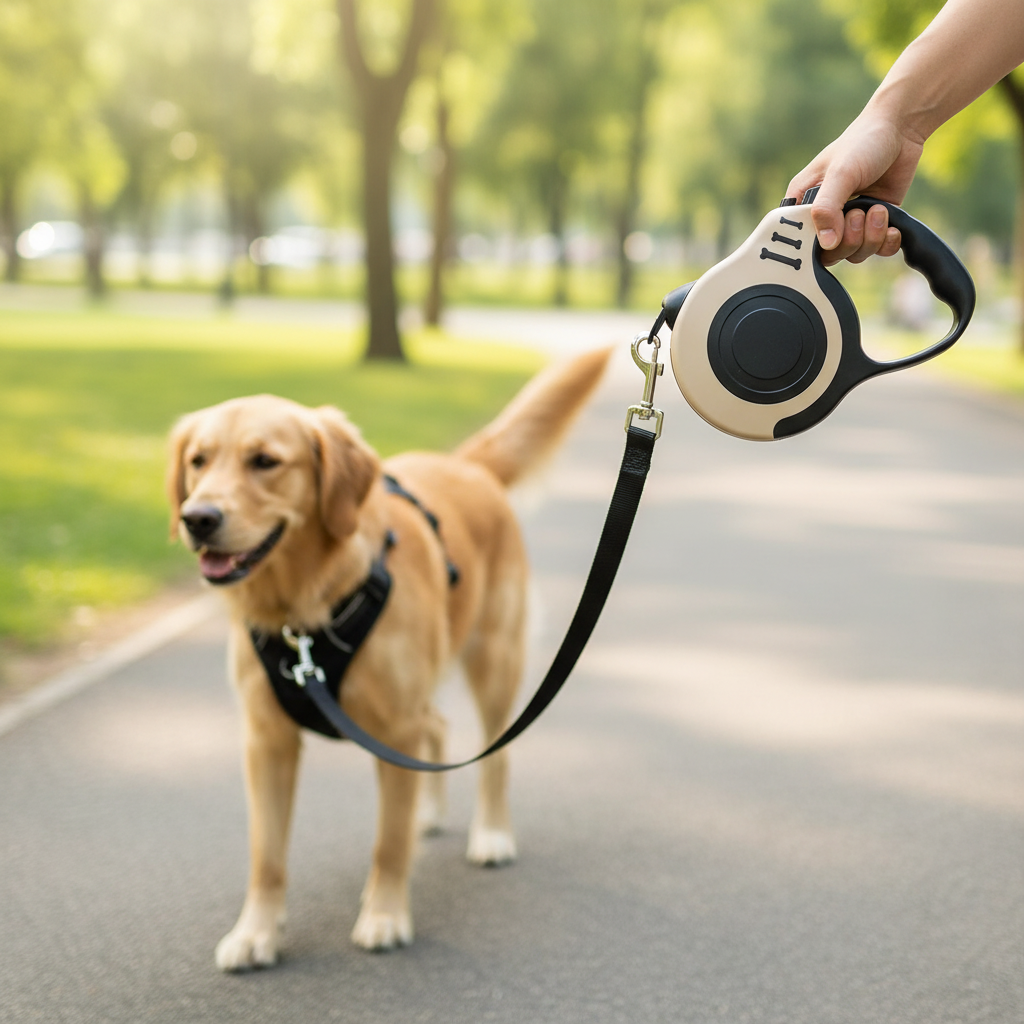 Retractable Dog Leash Easy Control Walking Lead