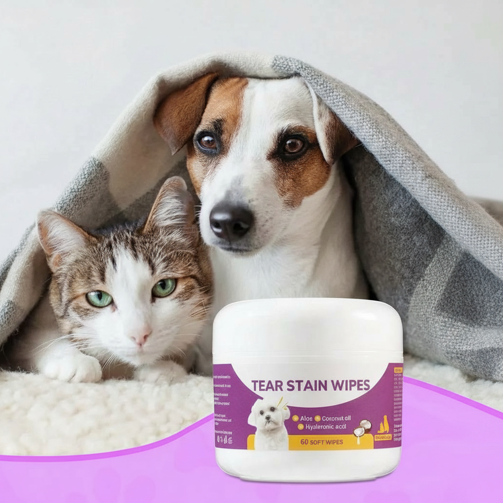 Gentle Pet Tear Stain Cleaning Wipes For Daily Use 