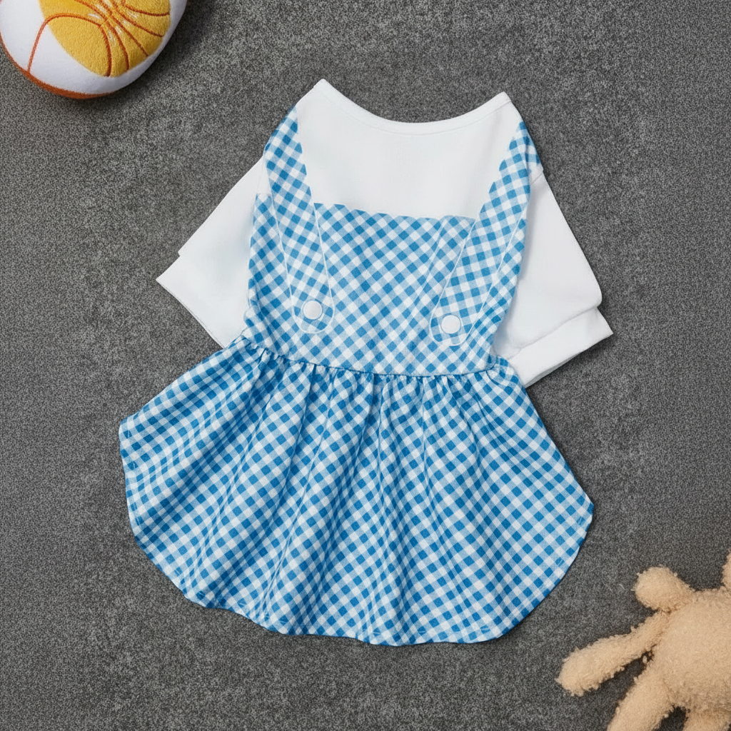 Strawberry Shortcake Cartoon Design Pet Dress With Lace Details 