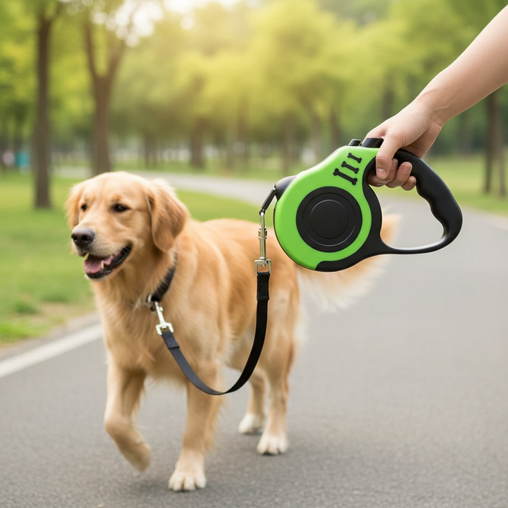 Retractable Dog Leash Easy Control Walking Lead