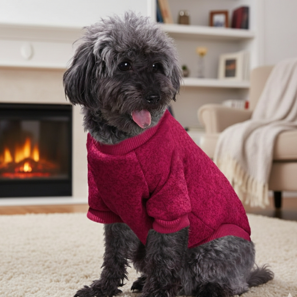 Winter Dog Hoodie Sweatshirts With Pockets Warm Dog Clothes