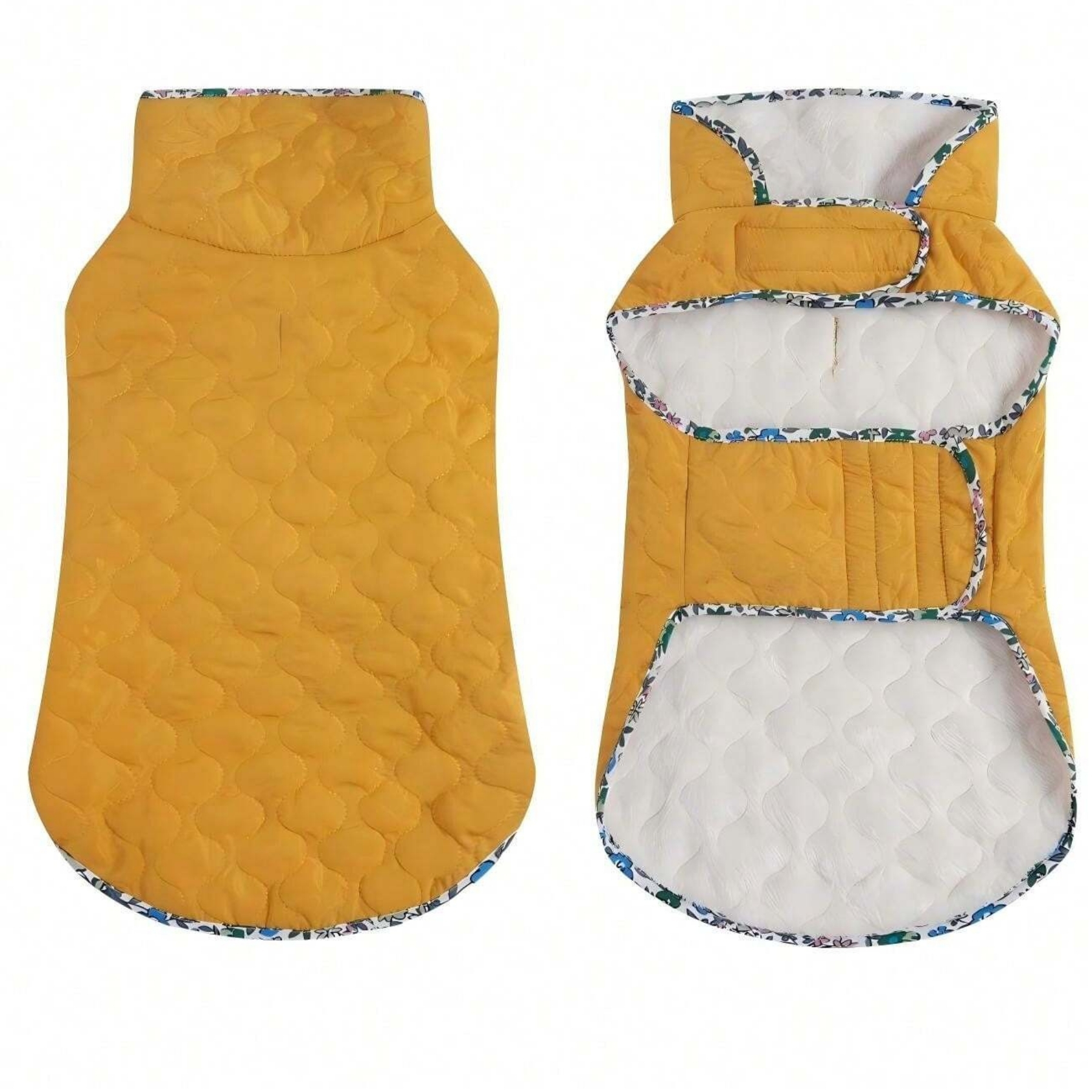 Winter Warm Dog Jacket With Fleece Lining And Quilted Design