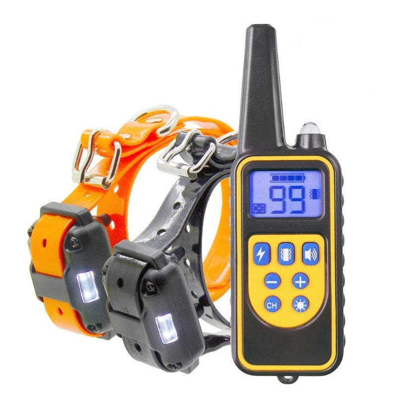 Rechargeable Waterproof Electric Dog Training 2 Collars With LCD Display-Ziggy Dog Training Collar