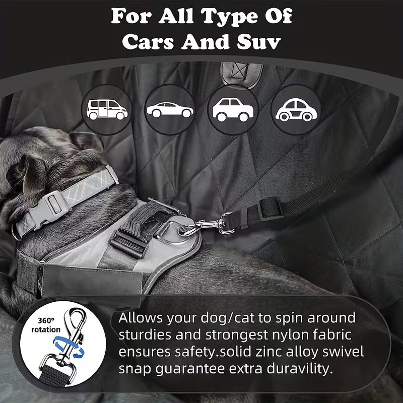 Pet Car Safety Seat Belt With Adjustable Dog Harness Strap