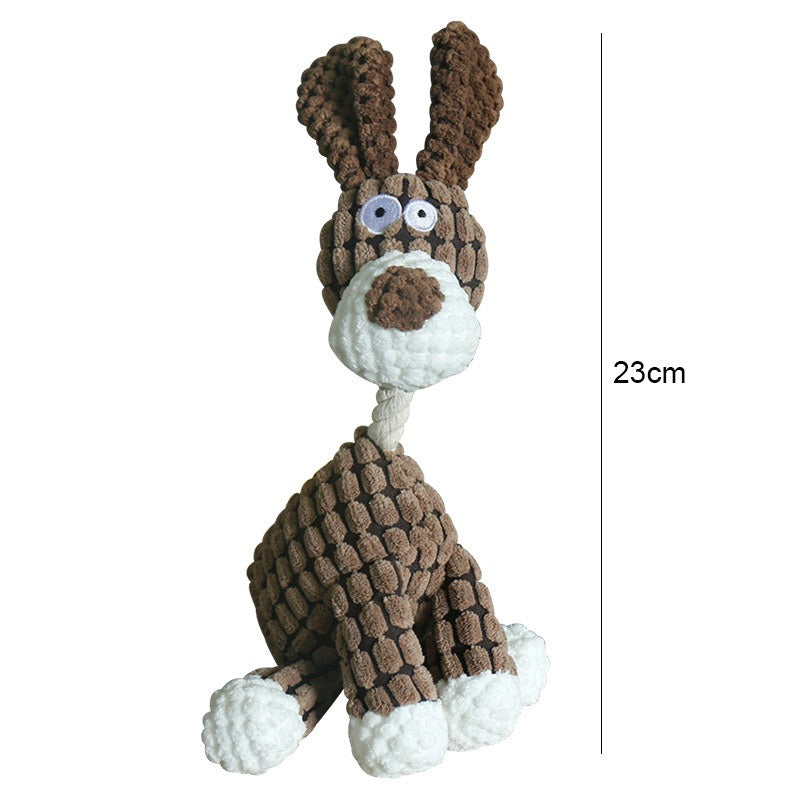 Donkey Shaped Corduroy Chew Toy For Dogs-Ziggy Dog Training Collar