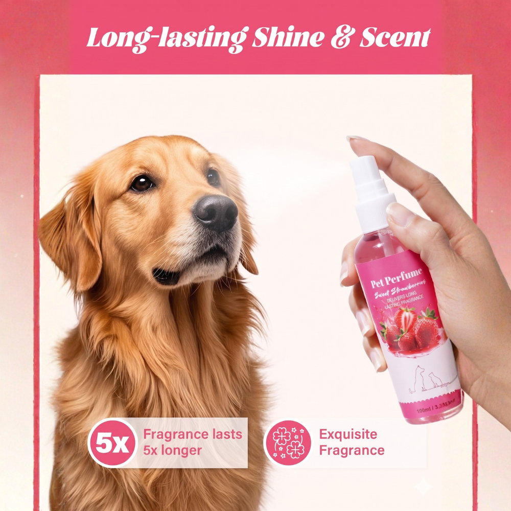 Strawberry Fragrance Pet Perfume Spray For Cats And Dogs Daily Use
