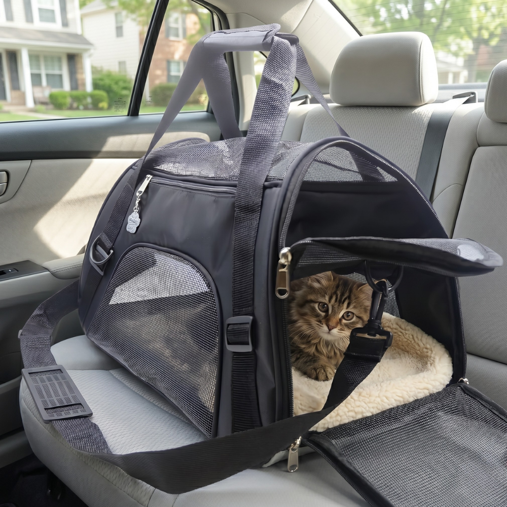 Foldable Airline Approved Soft Sided Carrier Travel Bag For Cat And Dogs