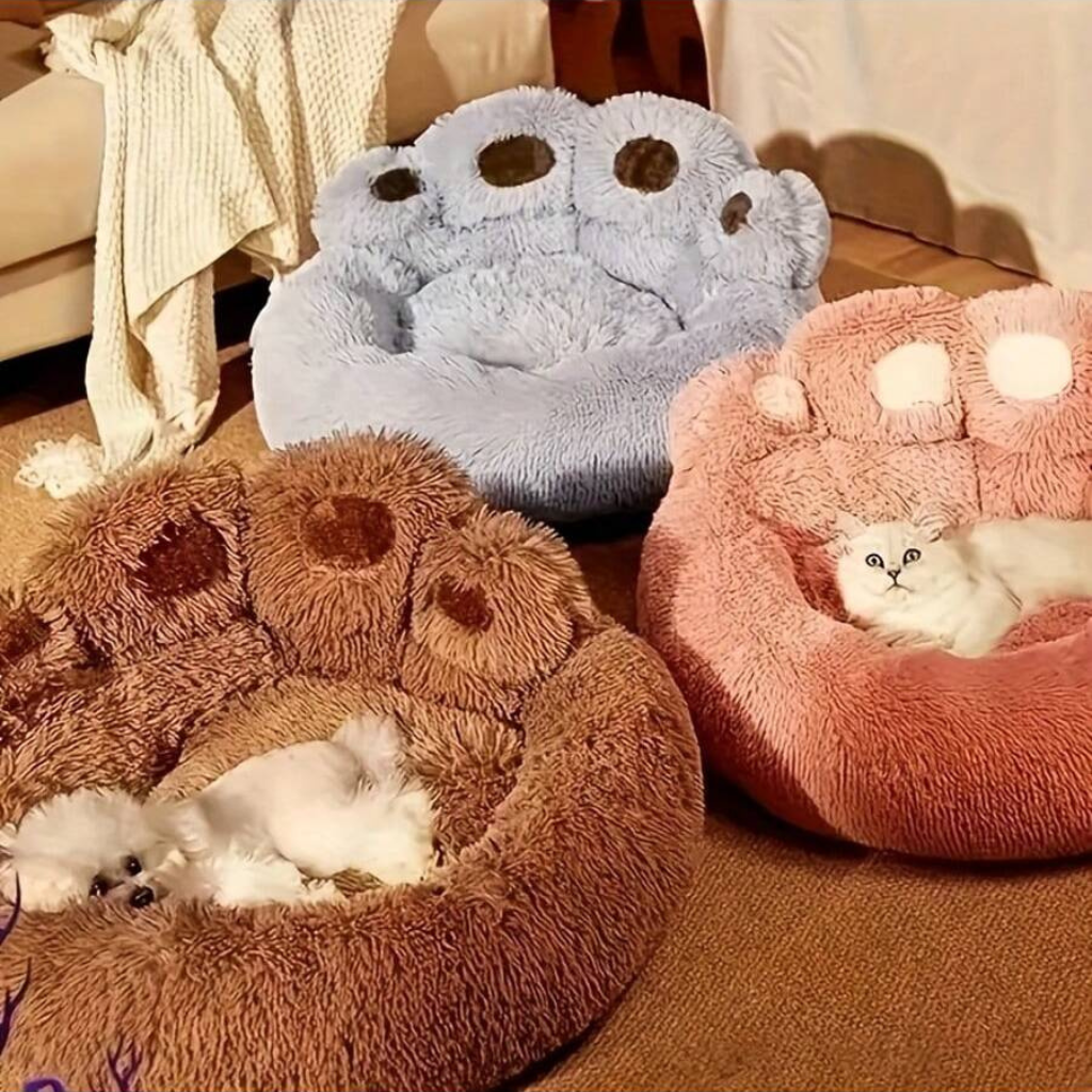 Bear Paw Donut Pet Bed